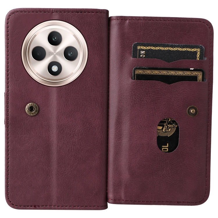 For OPPO Reno12 F 5G Global Multi-Function Wallet 10 Card Slots Leather Phone Case