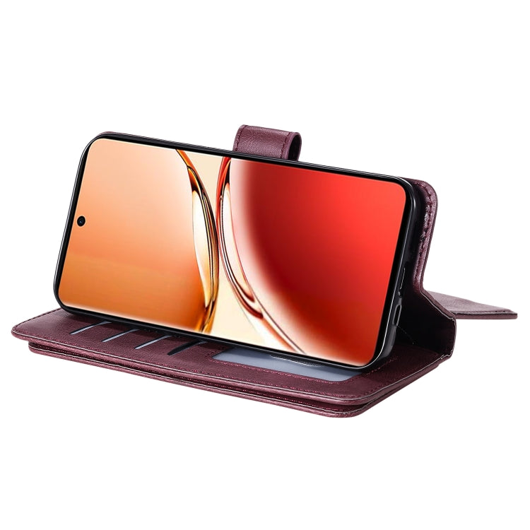 For OPPO Reno12 F 5G Global Multi-Function Wallet 10 Card Slots Leather Phone Case