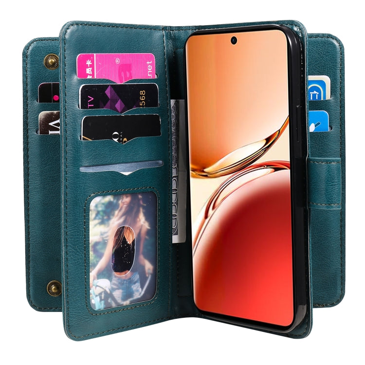 For OPPO Reno12 F 5G Global Multi-Function Wallet 10 Card Slots Leather Phone Case