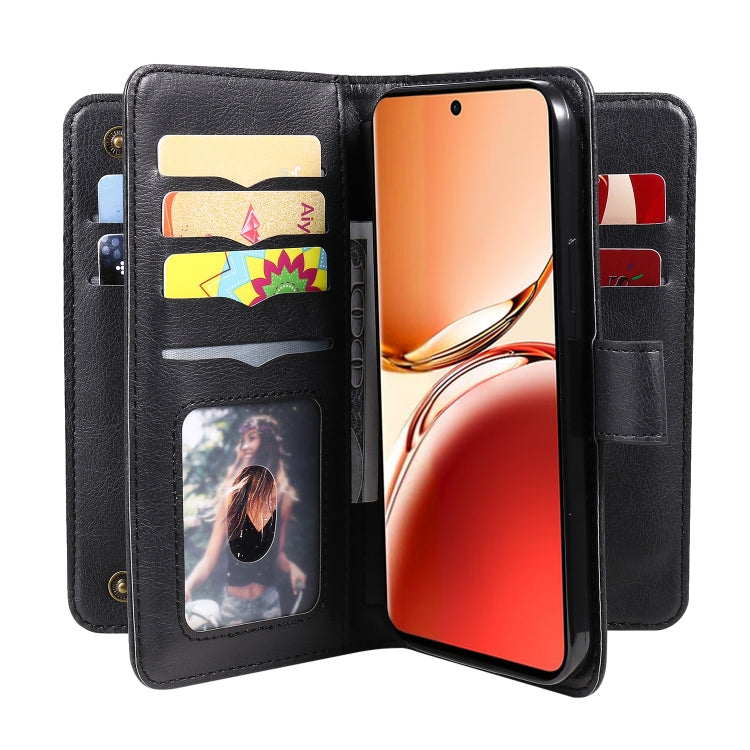 For OPPO Reno12 F 5G Global Multi-Function Wallet 10 Card Slots Leather Phone Case