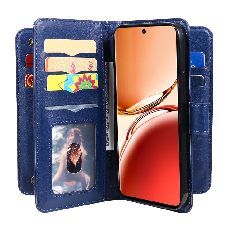 For OPPO Reno12 F 5G Global Multi-Function Wallet 10 Card Slots Leather Phone Case
