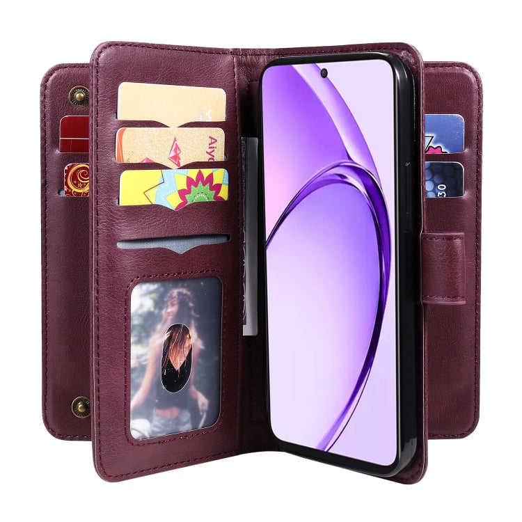 For OPPO A3 Pro 5G / A3 Pro India Multi-Function Wallet 10 Card Slots Leather Phone Case