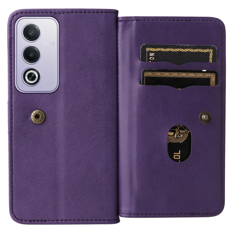 For OPPO A3 Pro 5G / A3 Pro India Multi-Function Wallet 10 Card Slots Leather Phone Case