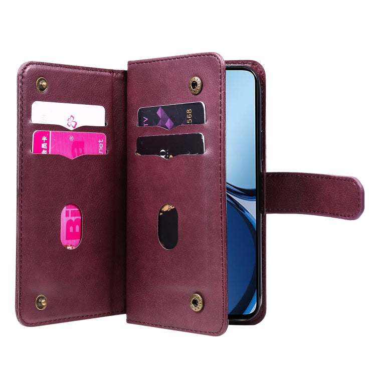 For Realme C63 / C61 / Note 60 Multi-Function Wallet 10 Card Slots Leather Phone Case