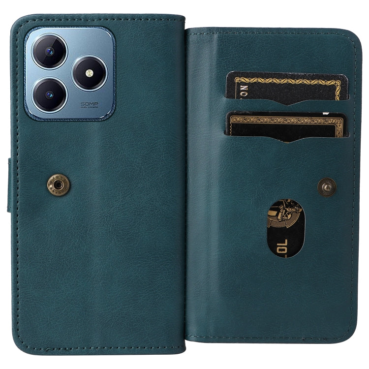 For Realme C63 / C61 / Note 60 Multi-Function Wallet 10 Card Slots Leather Phone Case