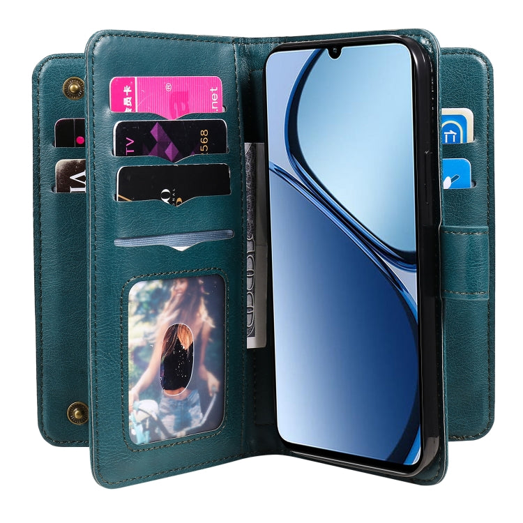 For Realme C63 / C61 / Note 60 Multi-Function Wallet 10 Card Slots Leather Phone Case