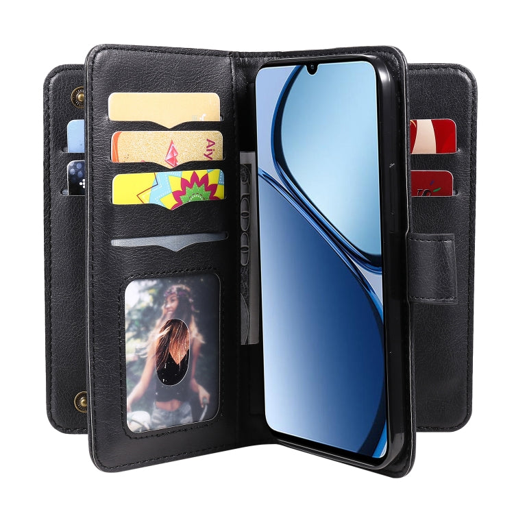 For Realme C63 / C61 / Note 60 Multi-Function Wallet 10 Card Slots Leather Phone Case
