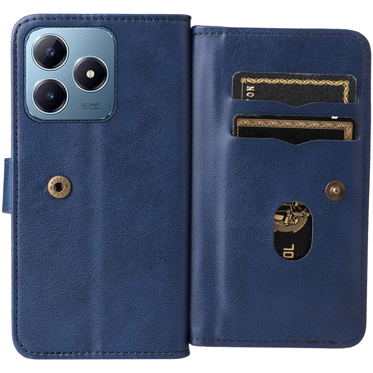 For Realme C63 / C61 / Note 60 Multi-Function Wallet 10 Card Slots Leather Phone Case
