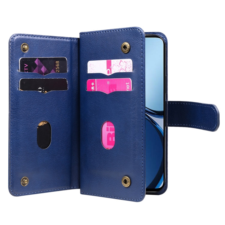 For Realme C63 / C61 / Note 60 Multi-Function Wallet 10 Card Slots Leather Phone Case