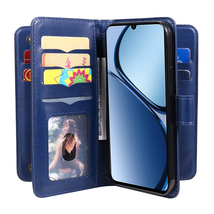 For Realme C63 / C61 / Note 60 Multi-Function Wallet 10 Card Slots Leather Phone Case
