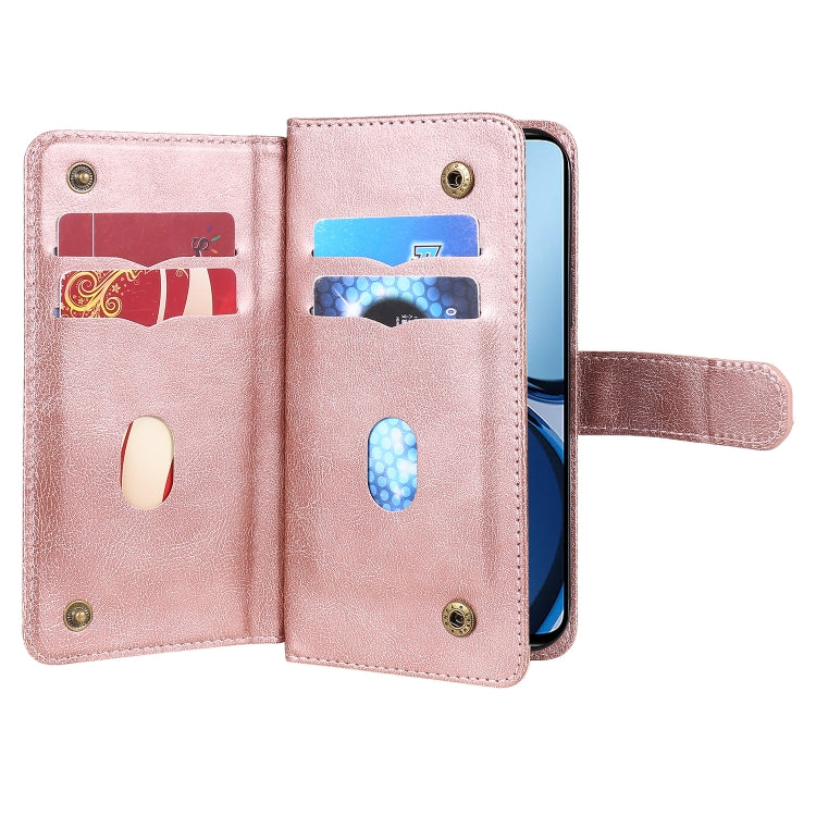 For Realme C63 / C61 / Note 60 Multi-Function Wallet 10 Card Slots Leather Phone Case
