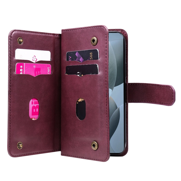 For Xiaomi Poco F6 Pro Multi-Function Wallet 10 Card Slots Leather Phone Case
