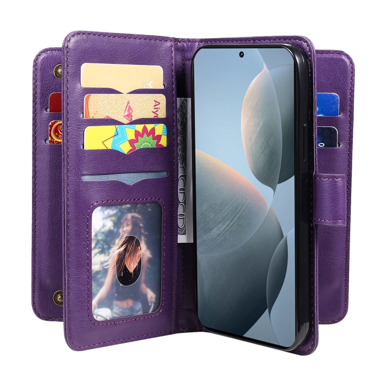 For Xiaomi Poco F6 Pro Multi-Function Wallet 10 Card Slots Leather Phone Case