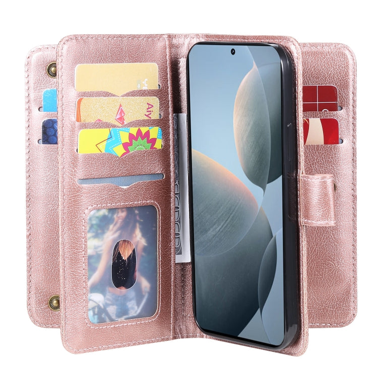 For Xiaomi Poco F6 Pro Multi-Function Wallet 10 Card Slots Leather Phone Case