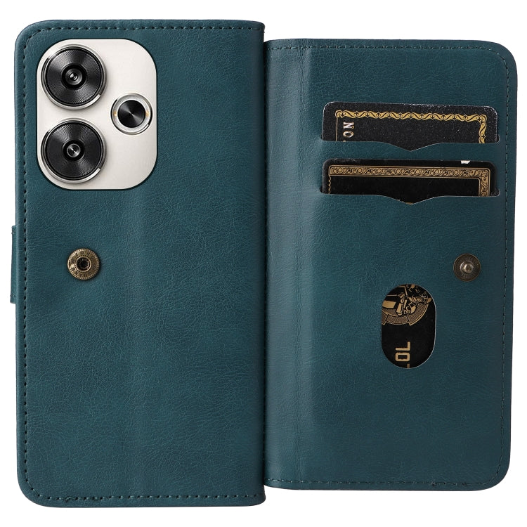 For Xiaomi Poco F6 Multi-Function Wallet 10 Card Slots Leather Phone Case