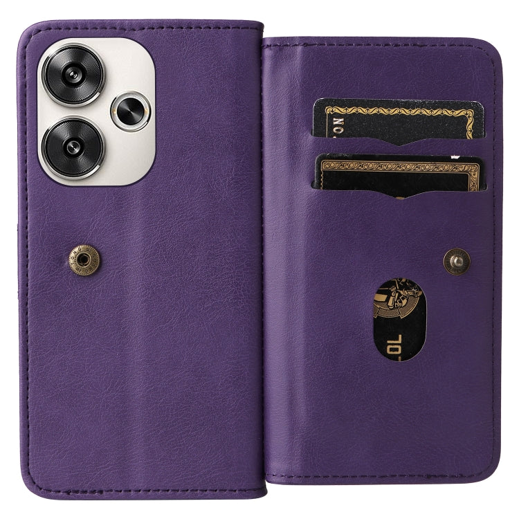 For Xiaomi Poco F6 Multi-Function Wallet 10 Card Slots Leather Phone Case