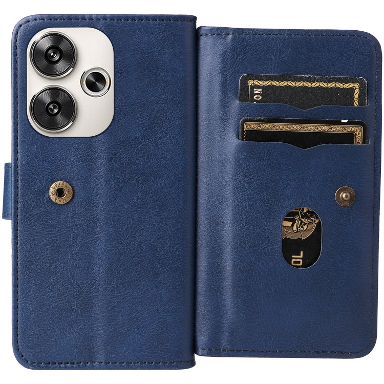 For Xiaomi Poco F6 Multi-Function Wallet 10 Card Slots Leather Phone Case