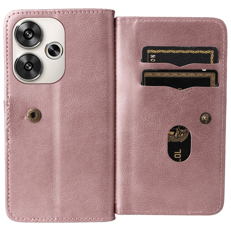 For Xiaomi Poco F6 Multi-Function Wallet 10 Card Slots Leather Phone Case