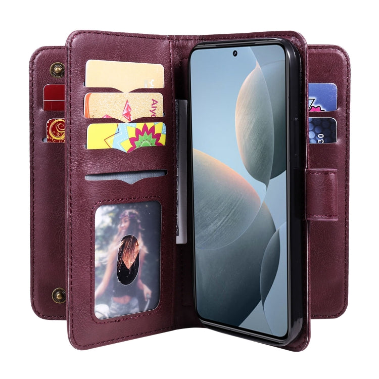 For Xiaomi 14T Multi-Function Wallet 10 Card Slots Leather Phone Case