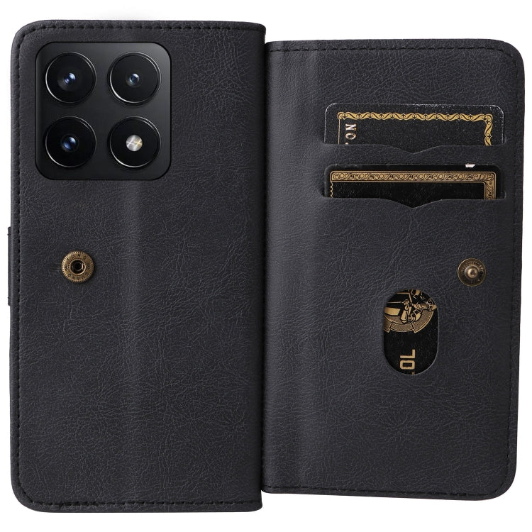 For Xiaomi 14T Multi-Function Wallet 10 Card Slots Leather Phone Case