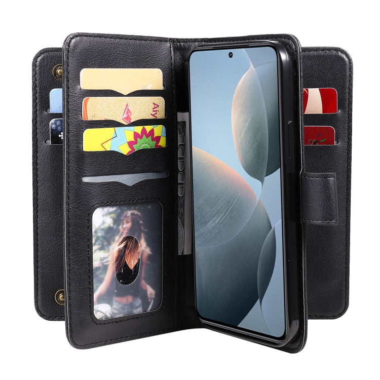 For Xiaomi 14T Multi-Function Wallet 10 Card Slots Leather Phone Case