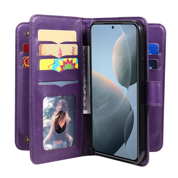 For Xiaomi 14T Multi-Function Wallet 10 Card Slots Leather Phone Case