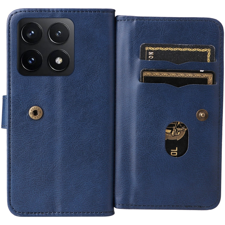 For Xiaomi 14T Multi-Function Wallet 10 Card Slots Leather Phone Case