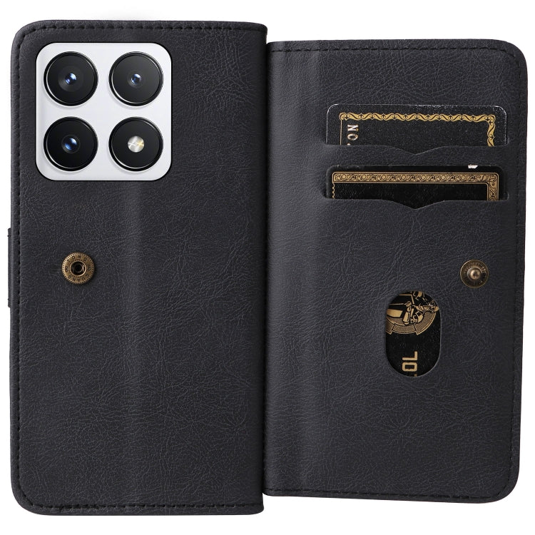 For Xiaomi 14T Pro Multi-Function Wallet 10 Card Slots Leather Phone Case