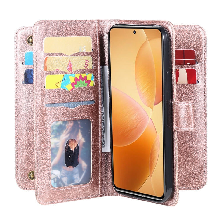 For Xiaomi 14T Pro Multi-Function Wallet 10 Card Slots Leather Phone Case