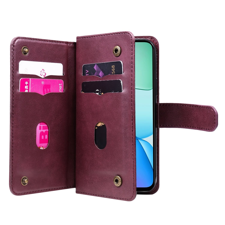 For Redmi 13 4G Global Multi-Function Wallet 10 Card Slots Leather Phone Case