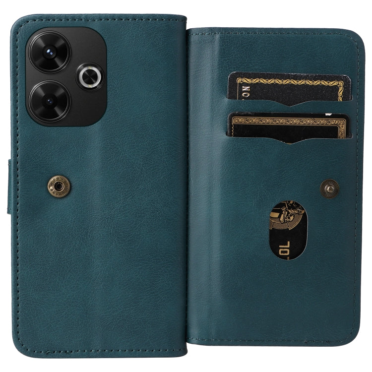 For Redmi 13 4G Global Multi-Function Wallet 10 Card Slots Leather Phone Case