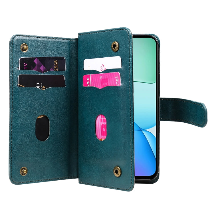 For Redmi 13 4G Global Multi-Function Wallet 10 Card Slots Leather Phone Case