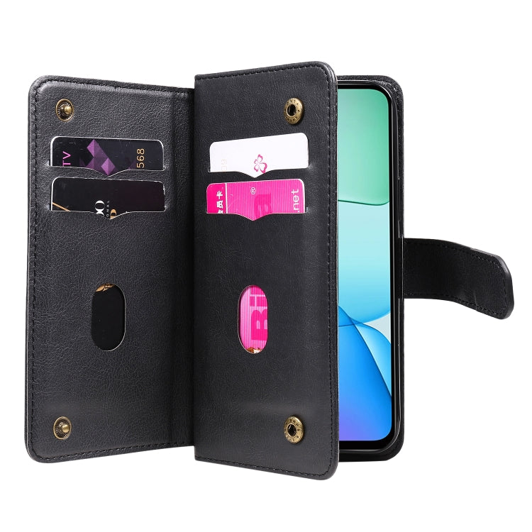 For Redmi 13 4G Global Multi-Function Wallet 10 Card Slots Leather Phone Case