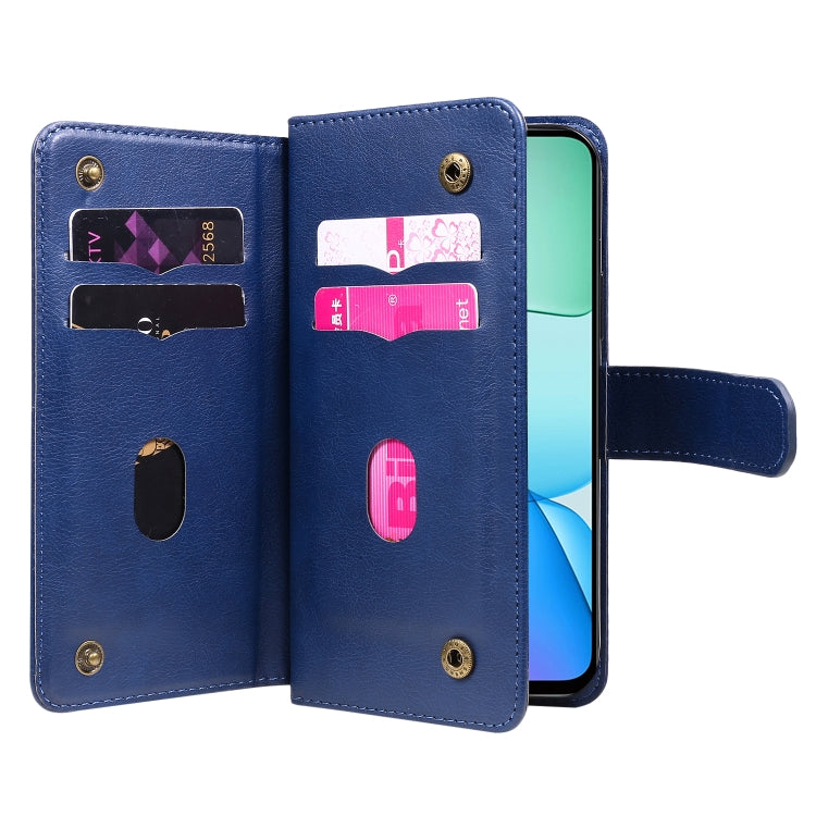 For Redmi 13 4G Global Multi-Function Wallet 10 Card Slots Leather Phone Case