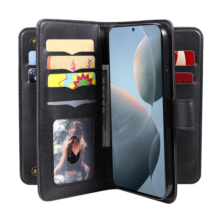 For Redmi K70 Multi-Function Wallet 10 Card Slots Leather Phone Case