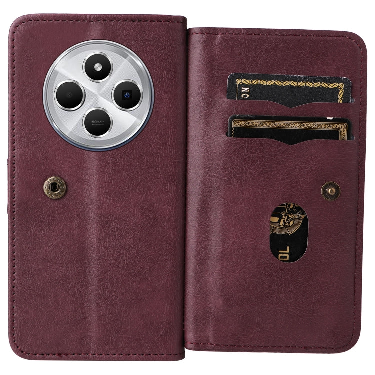 For Redmi 14C 4G Global Multi-Function Wallet 10 Card Slots Leather Phone Case