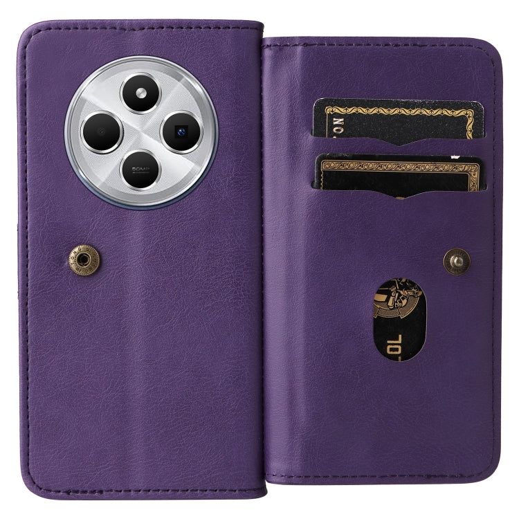 For Redmi 14C 4G Global Multi-Function Wallet 10 Card Slots Leather Phone Case