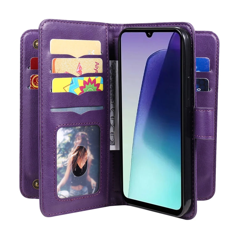 For Redmi 14C 4G Global Multi-Function Wallet 10 Card Slots Leather Phone Case