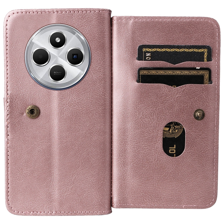 For Redmi 14C 4G Global Multi-Function Wallet 10 Card Slots Leather Phone Case