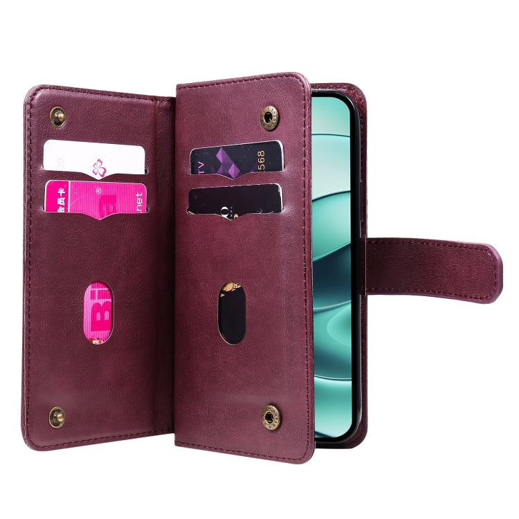 For Redmi Note 14 5G Multi-Function Wallet 10 Card Slots Leather Phone Case