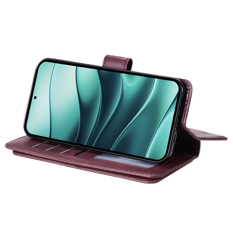 For Redmi Note 14 5G Multi-Function Wallet 10 Card Slots Leather Phone Case