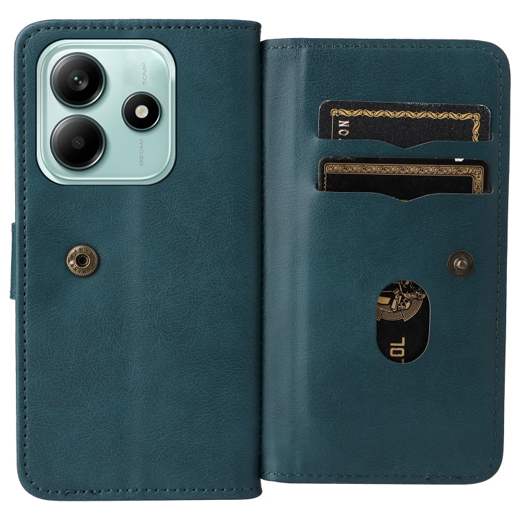 For Redmi Note 14 5G Multi-Function Wallet 10 Card Slots Leather Phone Case
