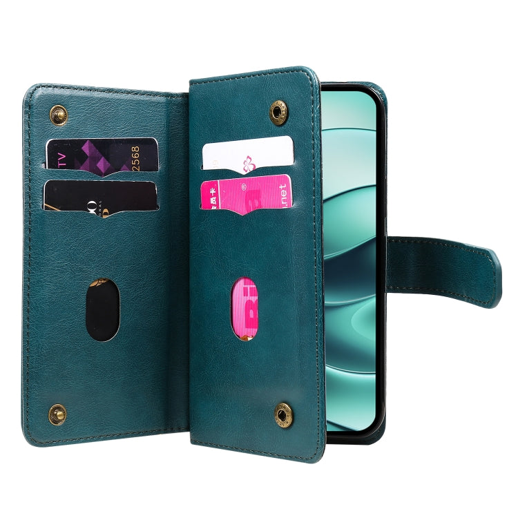 For Redmi Note 14 5G Multi-Function Wallet 10 Card Slots Leather Phone Case