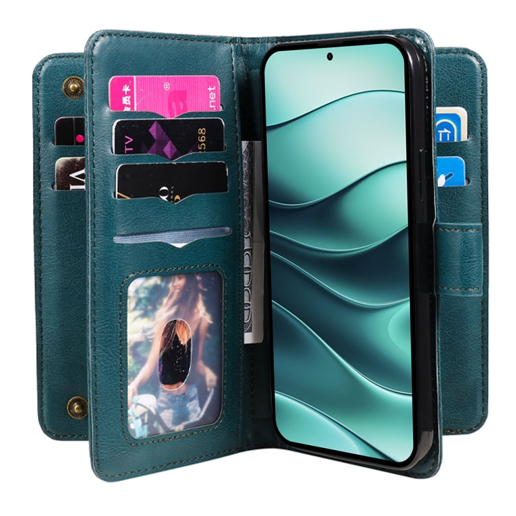 For Redmi Note 14 5G Multi-Function Wallet 10 Card Slots Leather Phone Case