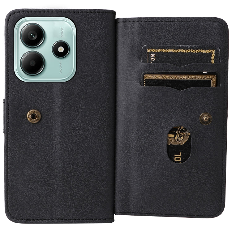 For Redmi Note 14 5G Multi-Function Wallet 10 Card Slots Leather Phone Case