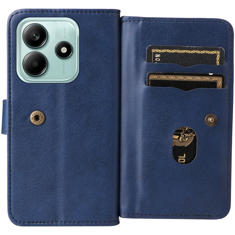 For Redmi Note 14 5G Multi-Function Wallet 10 Card Slots Leather Phone Case