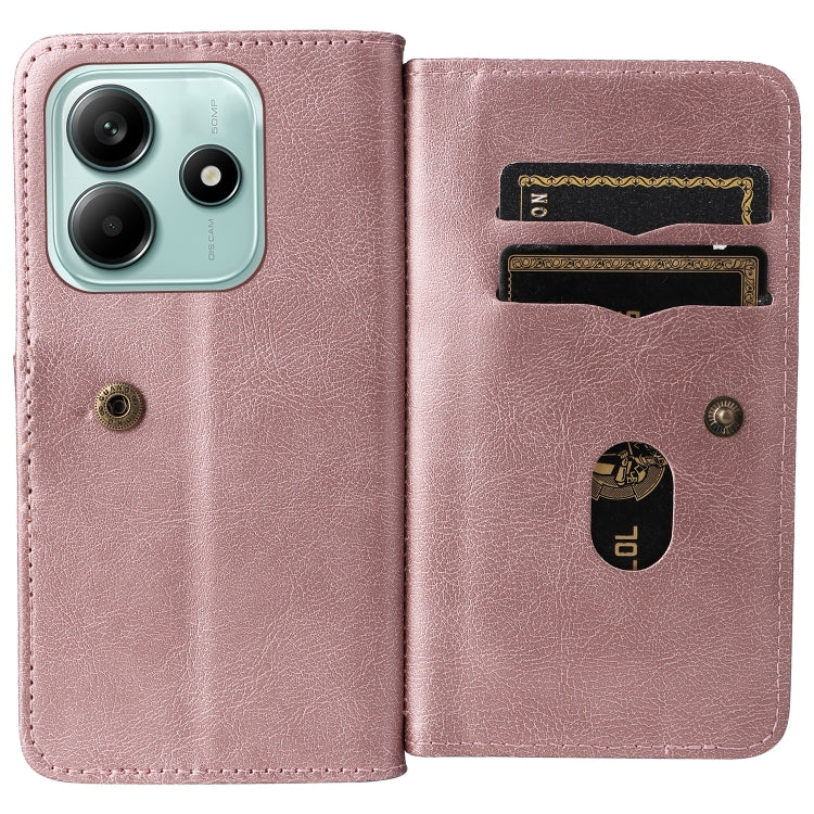 For Redmi Note 14 5G Multi-Function Wallet 10 Card Slots Leather Phone Case