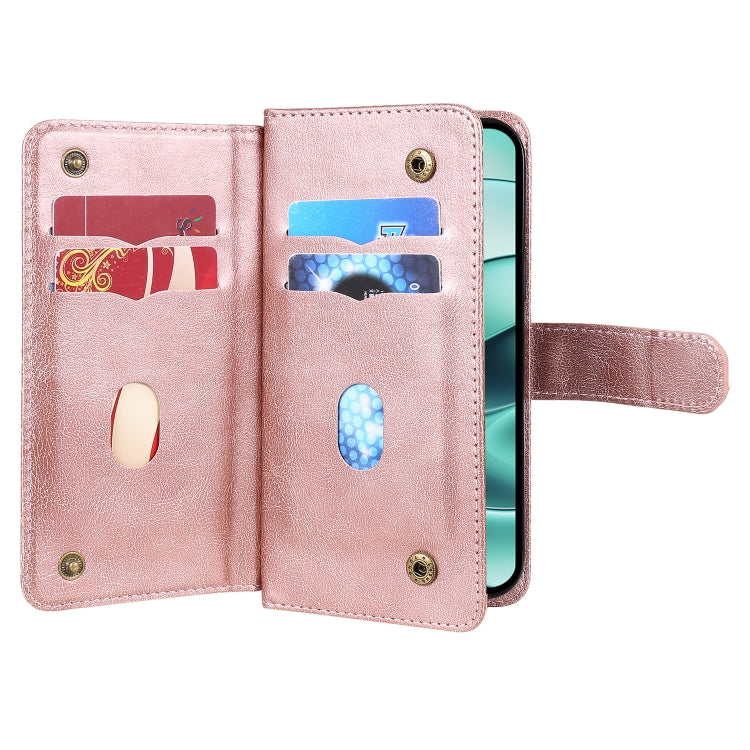 For Redmi Note 14 5G Multi-Function Wallet 10 Card Slots Leather Phone Case