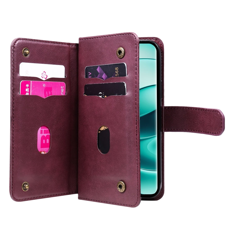 For Redmi Note 14 Pro / 14 Pro+ 5G Multi-Function Wallet 10 Card Slots Leather Phone Case