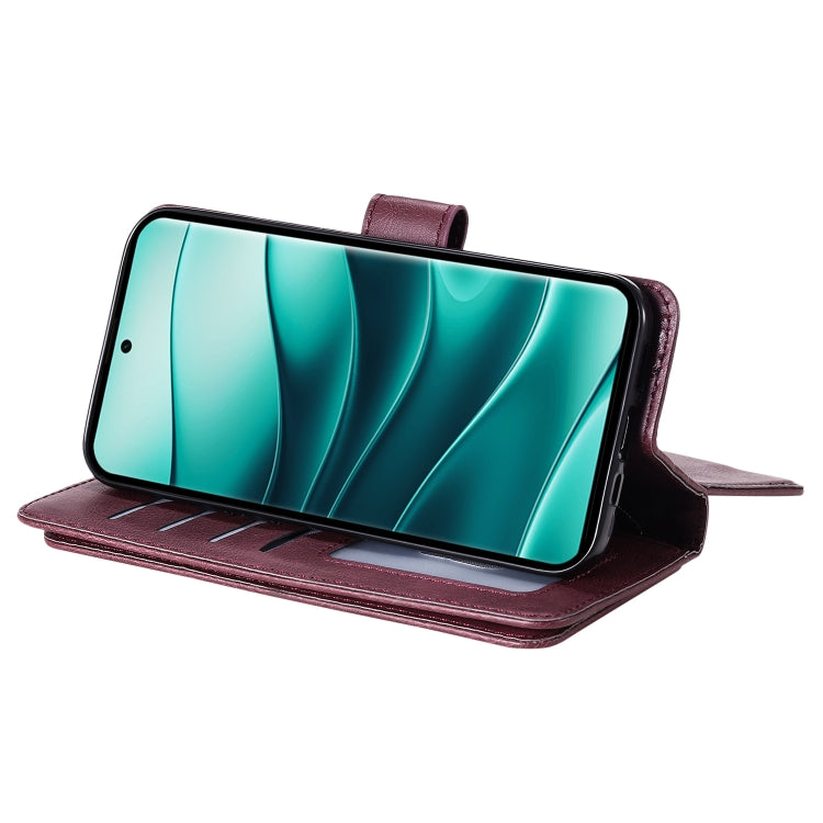 For Redmi Note 14 Pro / 14 Pro+ 5G Multi-Function Wallet 10 Card Slots Leather Phone Case